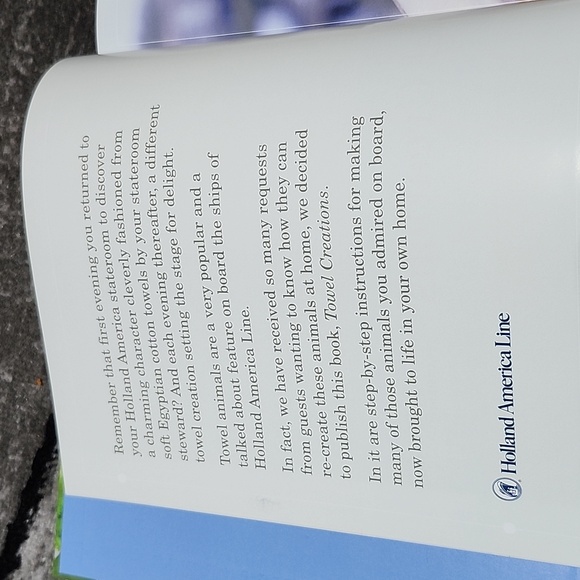 TOWEL CREATIONS 40 DESIGNS HOLLAND AMERICA LINE HARDCOVER BOOK - Picture 8 of 12